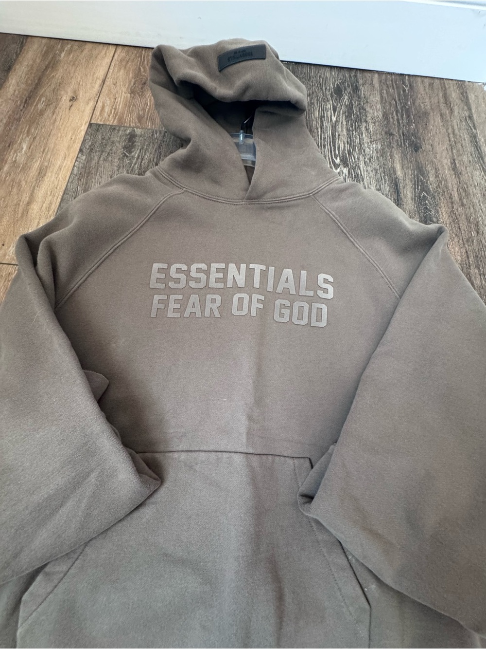 Essentials Fear of God Hooded Sweatshirt- Taupe